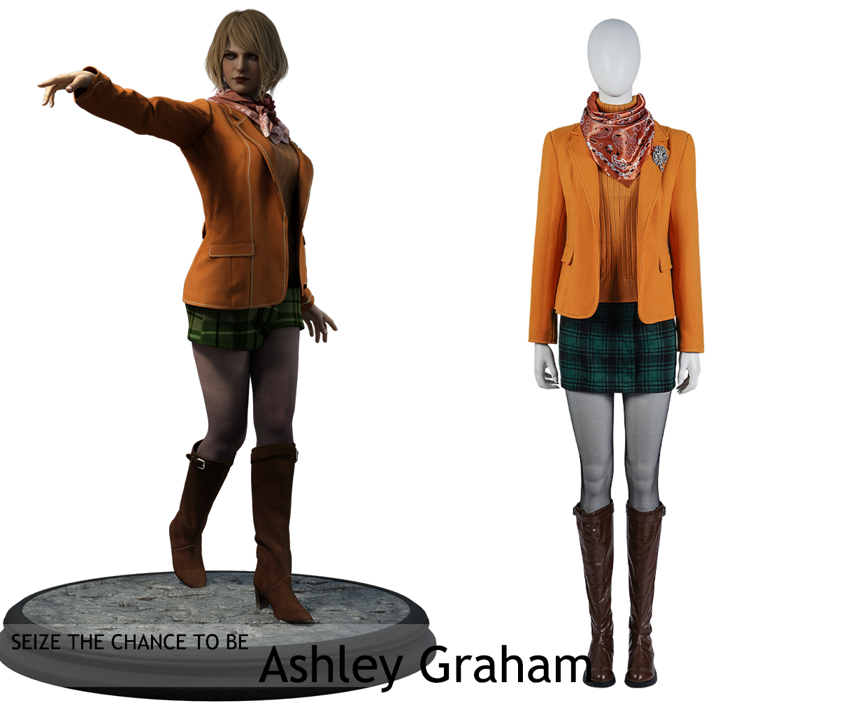 Resident Evil 4 Remake Ashley Graham Cosplay Costume – FairyPocket